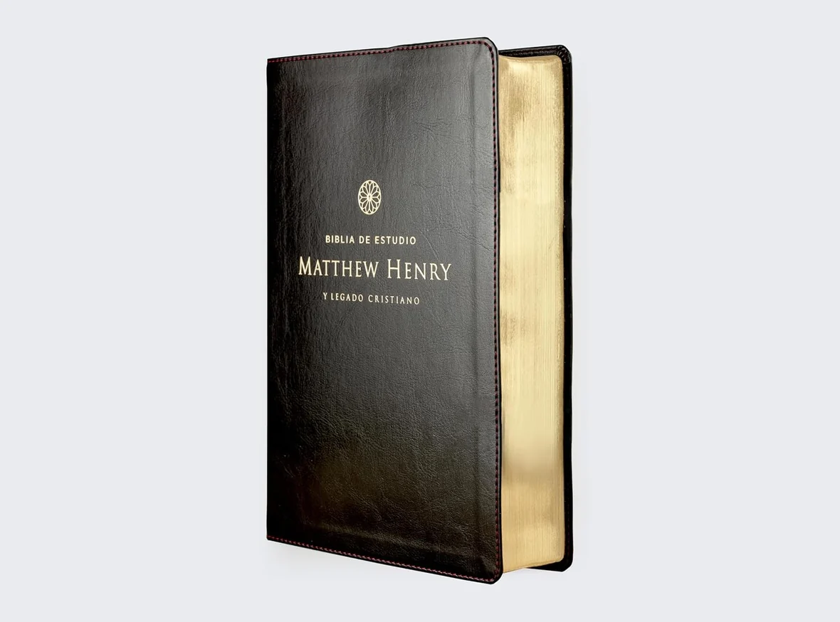 Biblia de estudio Matthew Henry y legado cristiano RVR , Piel negro - Imagen 7