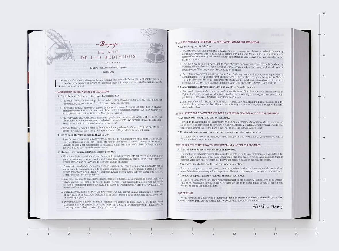 Biblia de estudio Matthew Henry y legado cristiano RVR , Tapa dura - Imagen 3