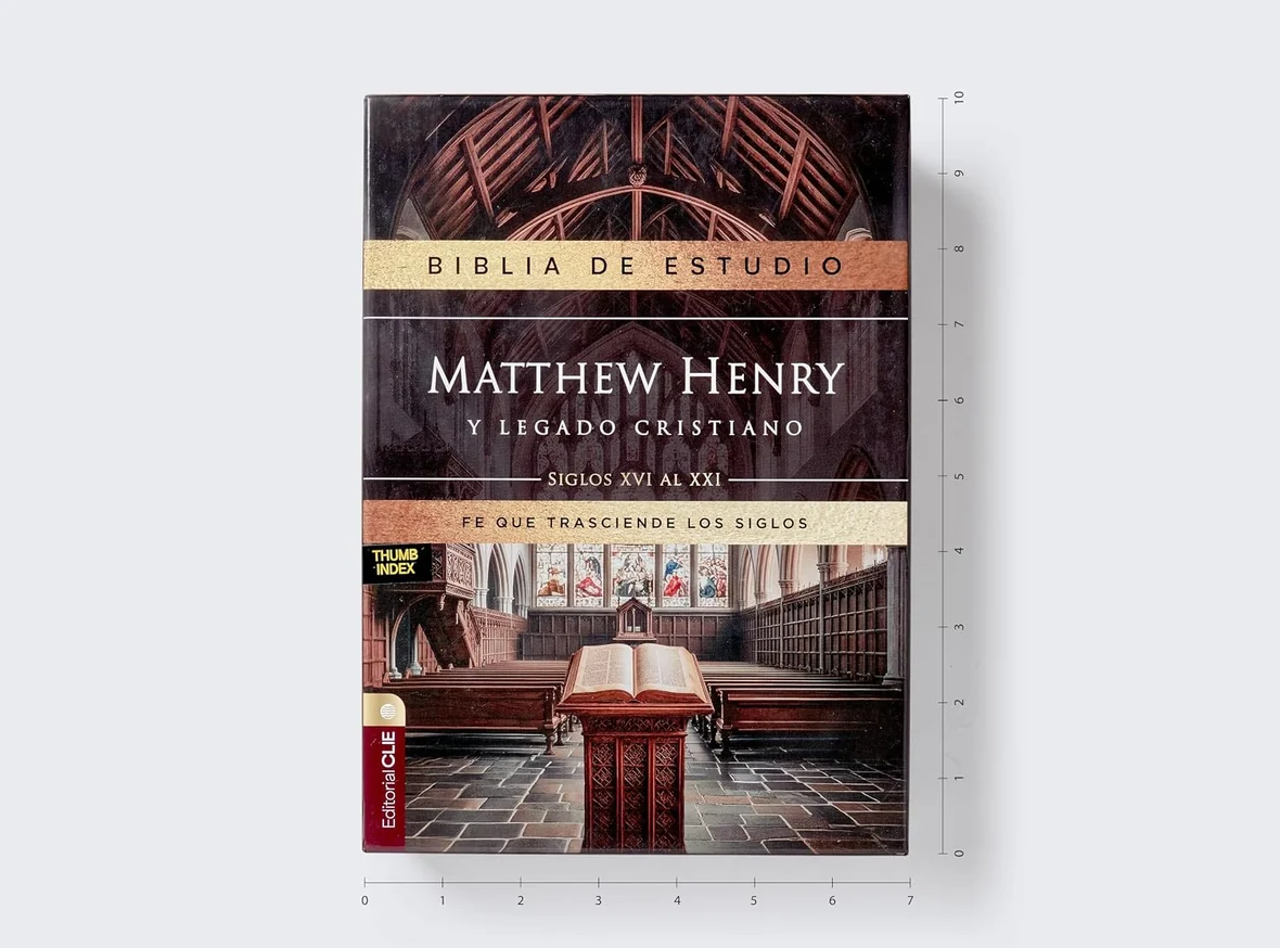 Biblia de estudio Matthew Henry y legado cristiano RVR, Piel negro , con índice - Imagen 5