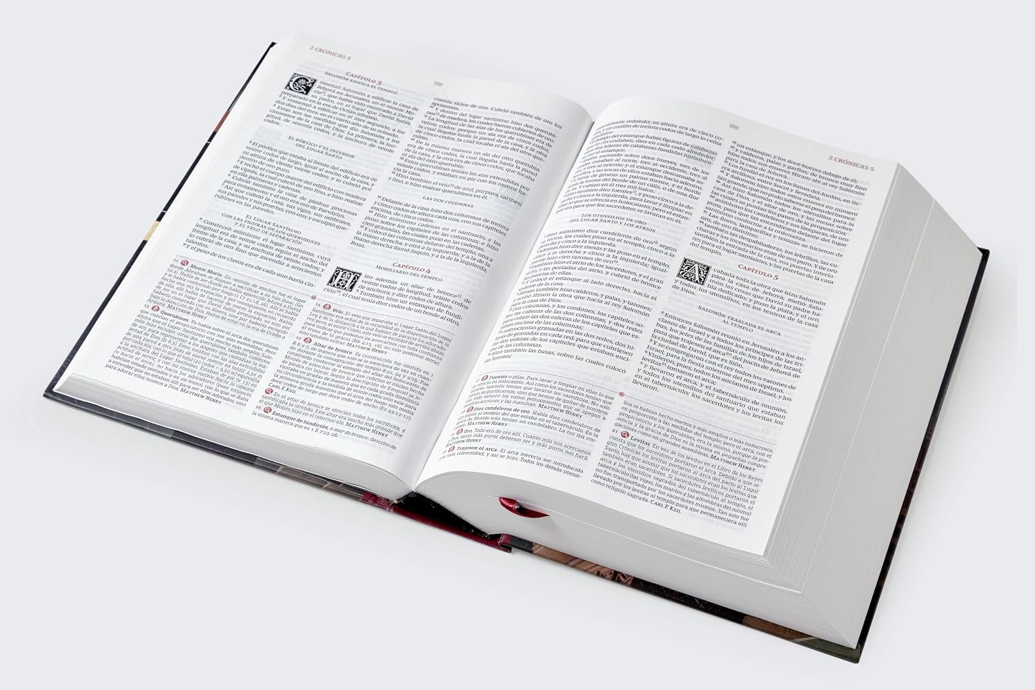 Biblia de estudio Matthew Henry y legado cristiano RVR, Piel negro , con índice - Imagen 3