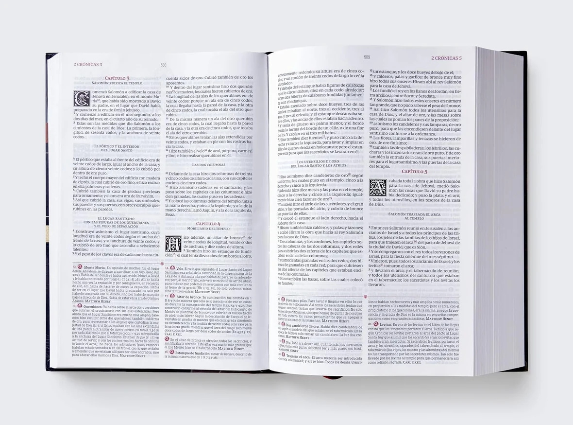 Biblia de estudio Matthew Henry y legado cristiano RVR , Tapa dura - Imagen 5