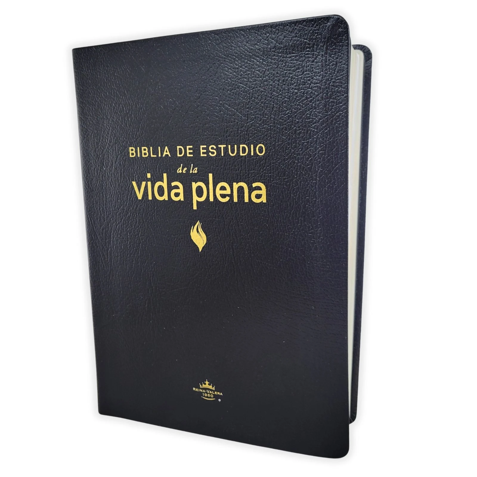Biblia de Estudio de la Vida Plena RV1960, piel fabricada , negro