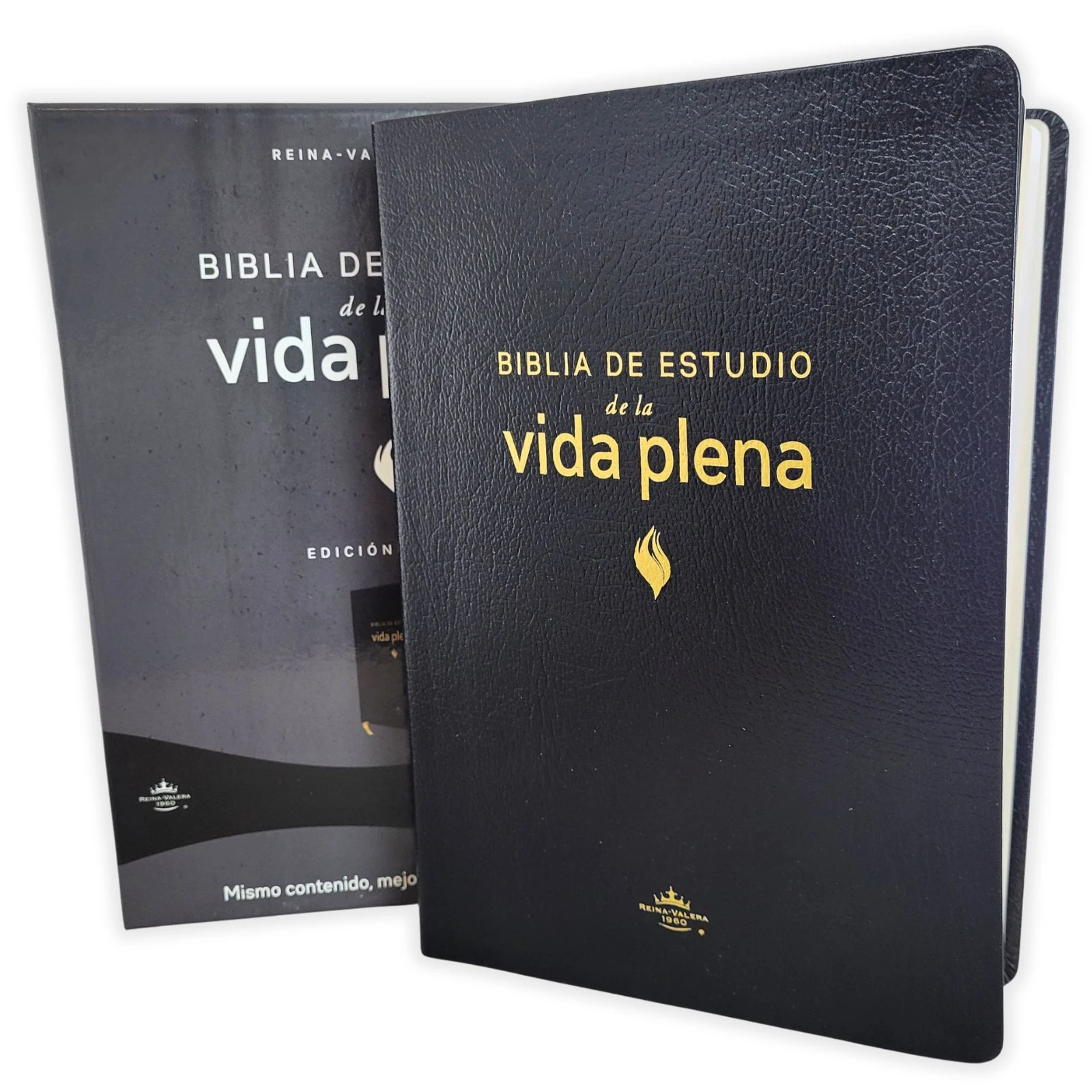 Biblia de Estudio de la Vida Plena RV1960, piel fabricada , negro - Imagen 5