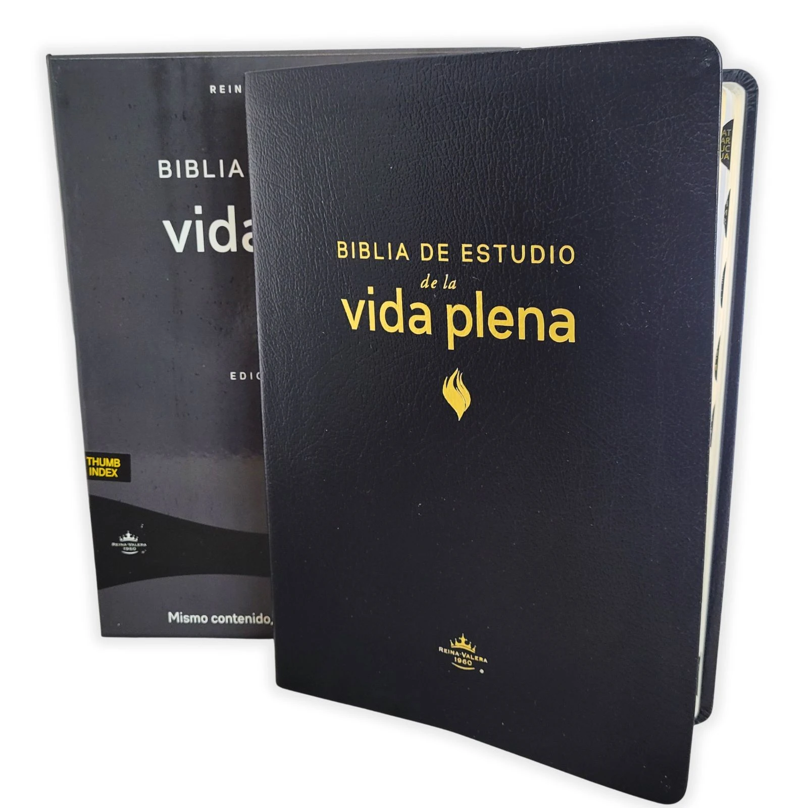 Biblia de Estudio de la Vida Plena RV1960, piel fabricada, negro con índice - Imagen 5