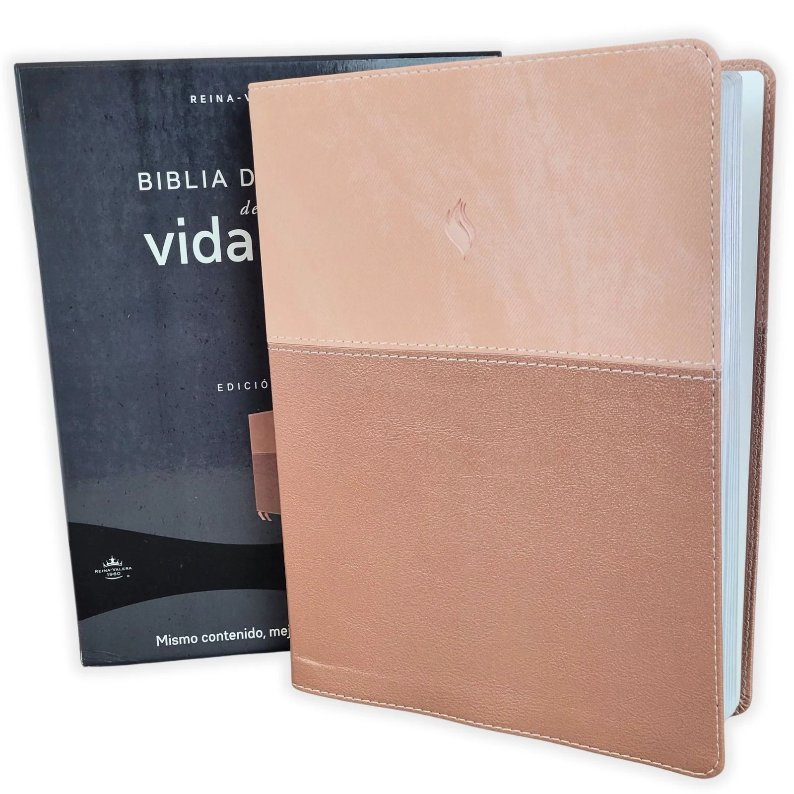Biblia de Estudio de la Vida Plena RV1960, imit piel , oro rosa - Imagen 5