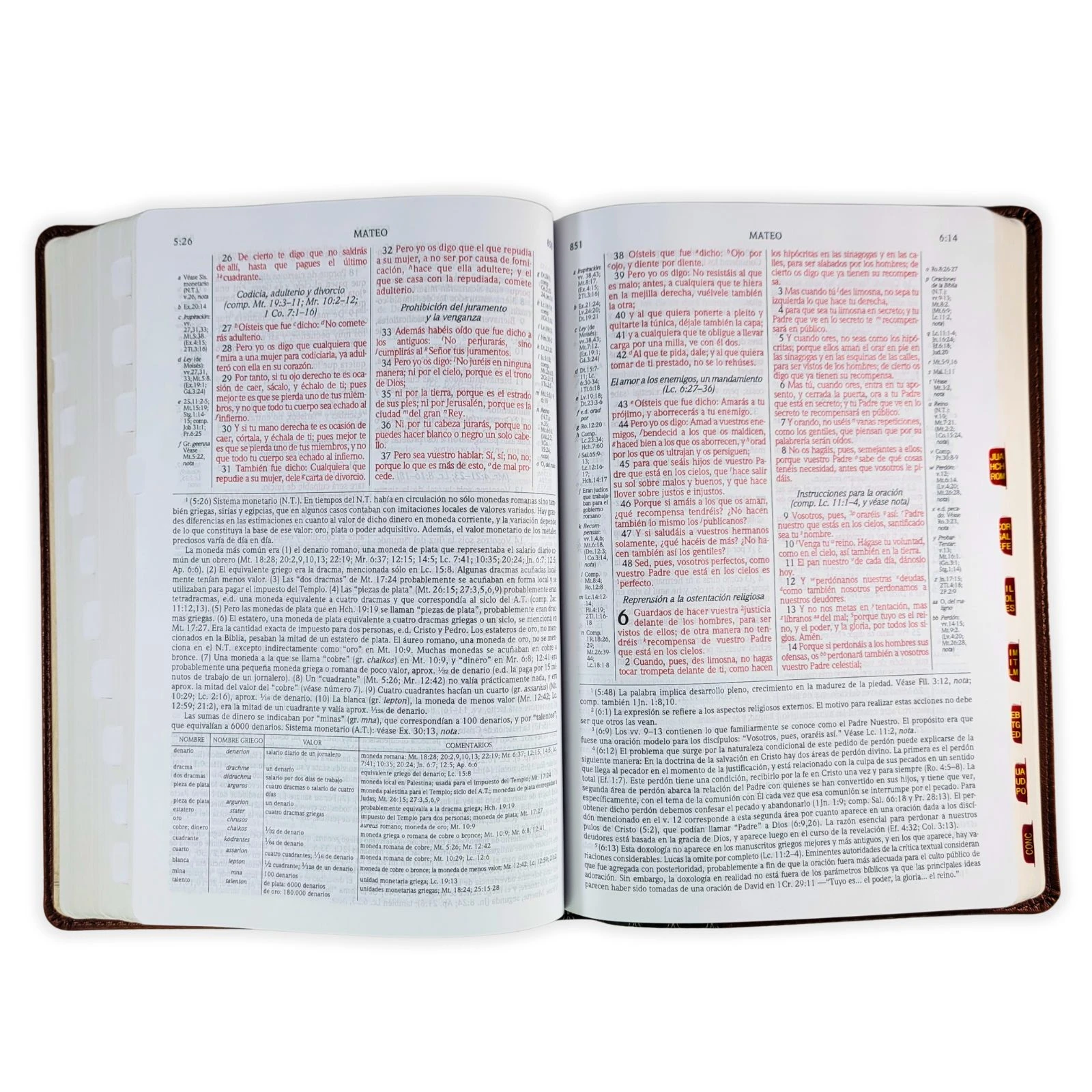 Biblia de Estudio Scofield RV1960, imit. piel verde y castaño con índice - Imagen 3