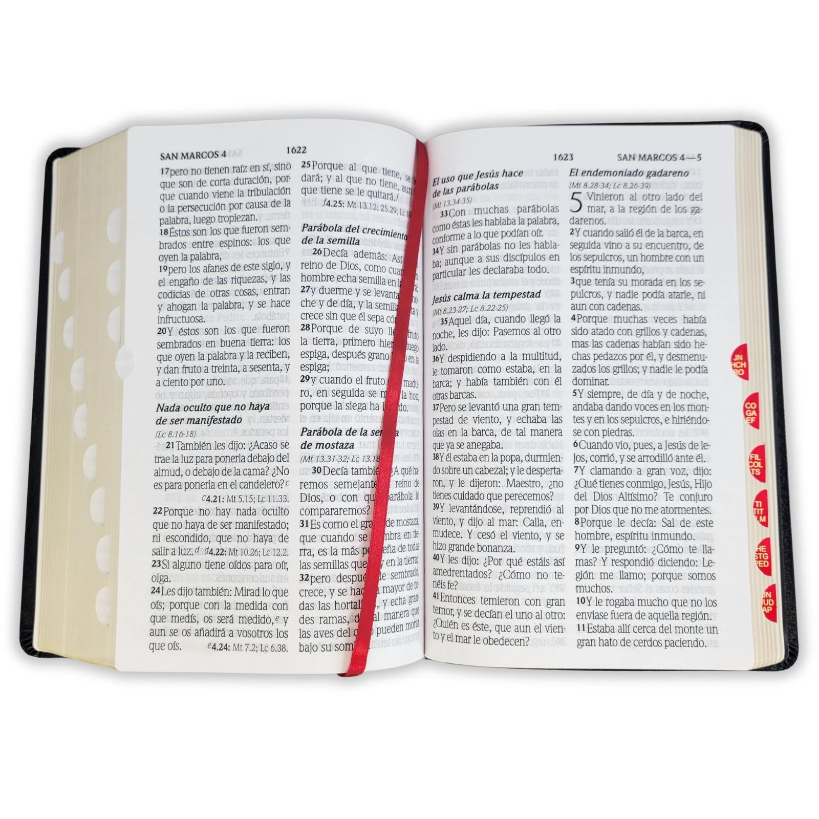 Biblia Letra Gigante RV1960, letra 14 puntos , piel fabricada, negro con índice - Imagen 3
