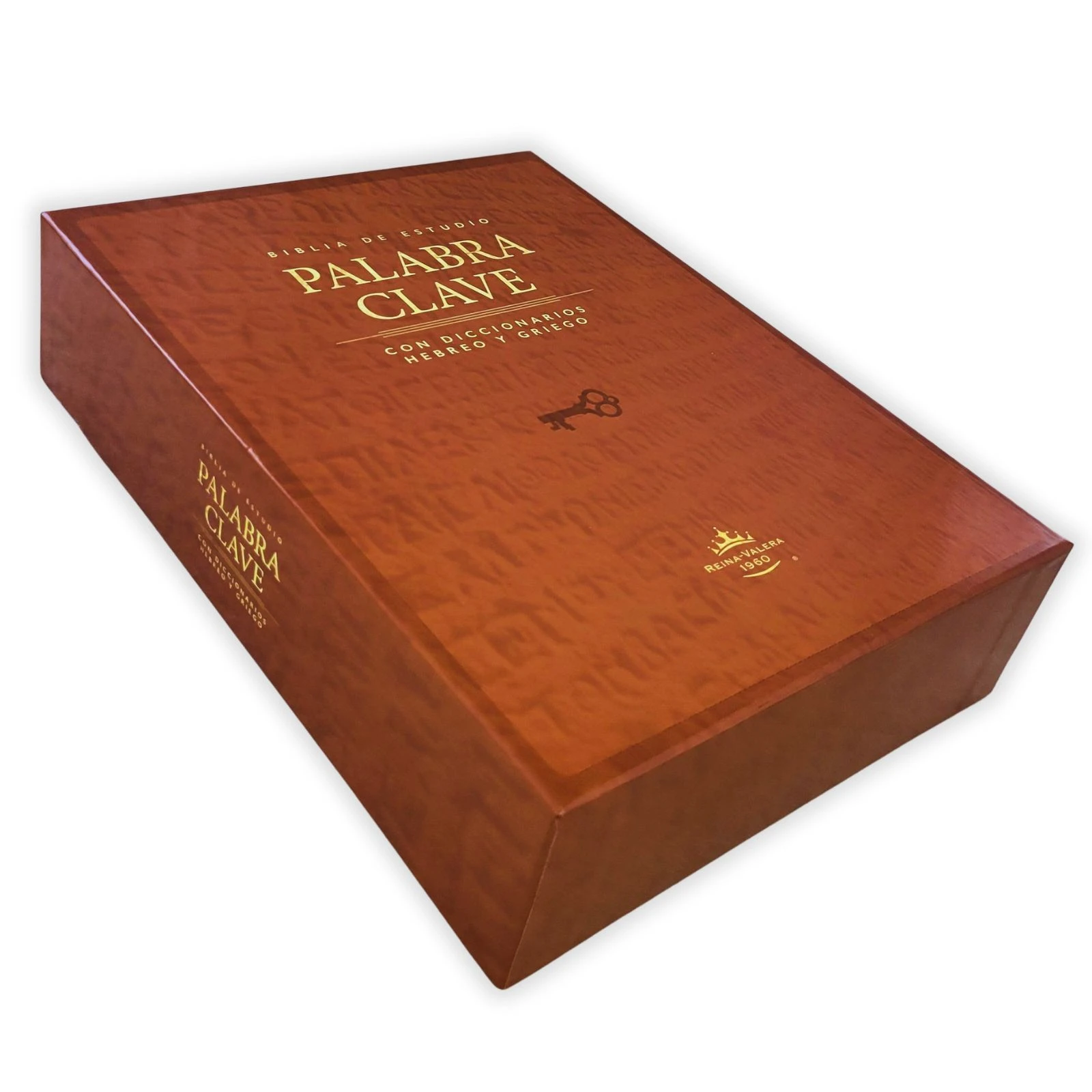Biblia de Estudio Palabra Clave RV1960, con diccionario Strong en hebreo y griego, imit. piel, vino y marrón - Imagen 5