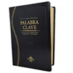 Biblia de Estudio Palabra Clave RV1960, con diccionario Strong en hebreo y griego, imit. piel, negro