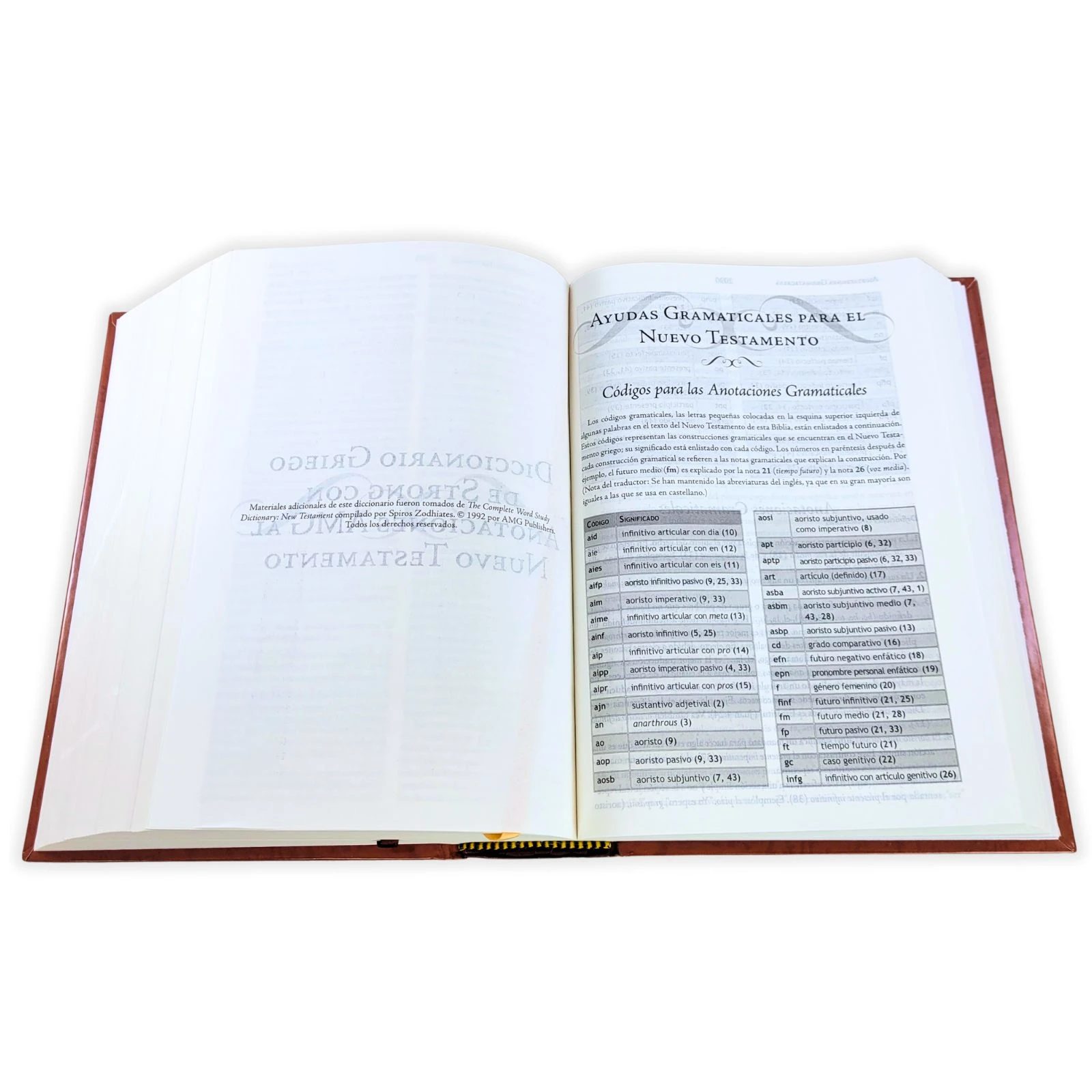 Biblia de Estudio Palabra Clave RV1960, con diccionario Strong en hebreo y griego, tapa dura, café - Imagen 4