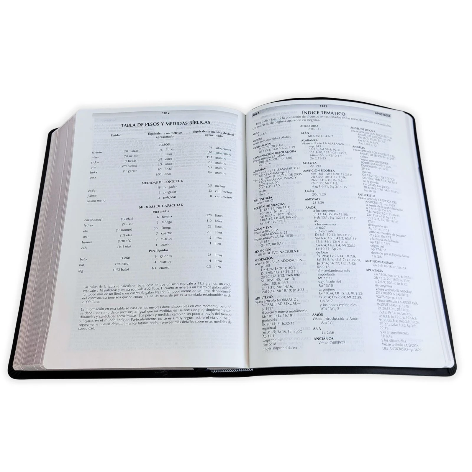 Biblia de Estudio de la Vida Plena RV1960, imit piel negro - Imagen 4