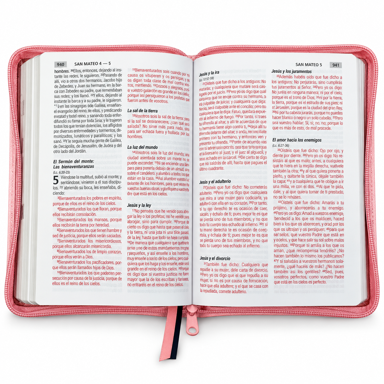 Biblia Letra Grande 12 puntos RV 1960 Imi piel con cierre referencia y concordancia palabras de Jesus en rojo - Imagen 2