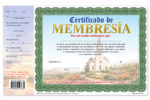 Certificado de Membresía, paquete de 15 certificados, verde gris