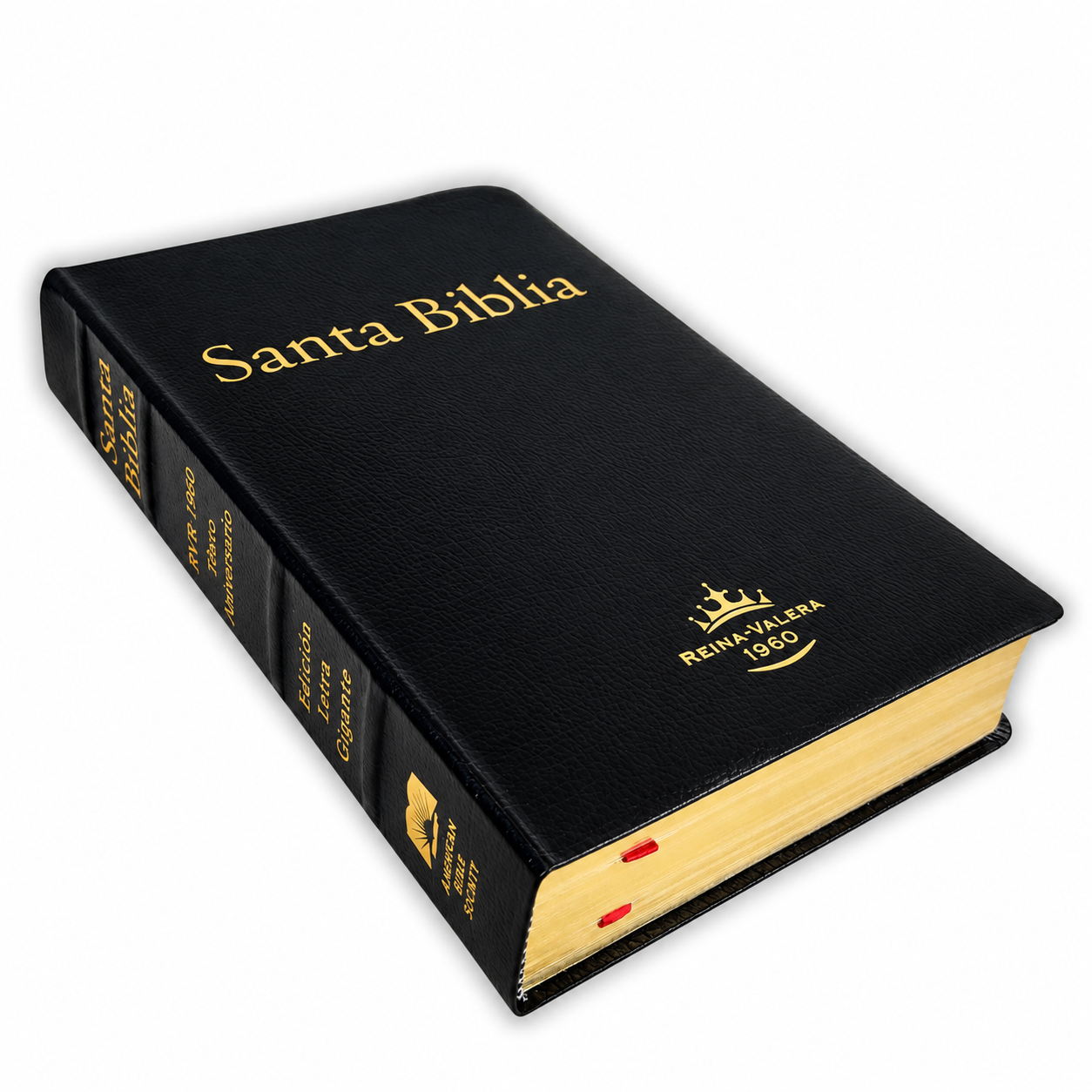 Biblia Letra Gigante RV1960, letra 14 puntos , piel fabricada, negro con índice - Imagen 4