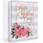 Biblia Crear para Mujer Letra Grande RV1960 Tapa Dura Flores con Espiral