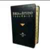 Biblia De Estudio Teológico Tamaño Manual RV1960 Piel Negra Con Indice