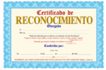 Certificado de Reconocimiento , paquete de 15 certificados