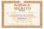 Certificado de Merito, paquete de 15 certificados
