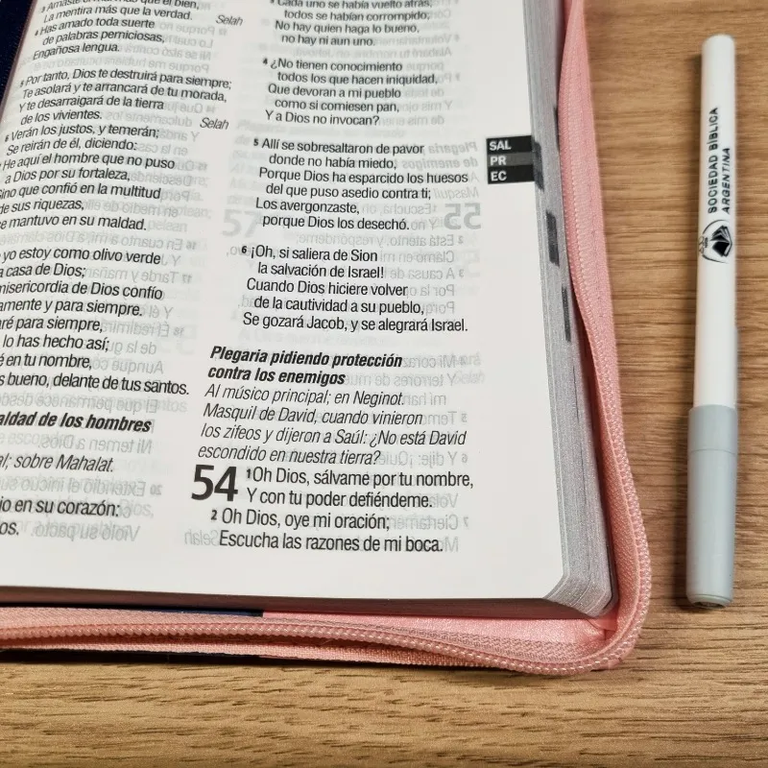 Biblia Letra Grande 12 puntos RV 1960 Imi piel con cierre referencia y concordancia palabras de Jesus en rojo - Imagen 3