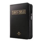 Santa Biblia Compacta Reina Valera 1960 con Cierre Imitación Piel Acolchada Negro con Indice