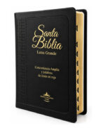 Biblia RVR60 Concordancia Amplia Letra Grande, Palabras de Jesús en Rojo, Indice, Tapa Negra y Canto Dorado