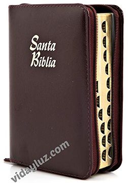 Biblia Reina Valera 1960 , Compacta Imitación Piel Acolchada Vino con Cierre , Index , Palabras de Jesús en Rojo