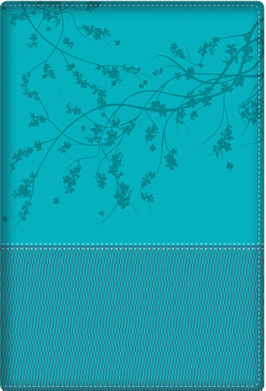 Biblia de la Mujer Conforme al Corazón de Dios Imitación Piel Duo Tono Aqua - Elizabeth George - Imagen 3