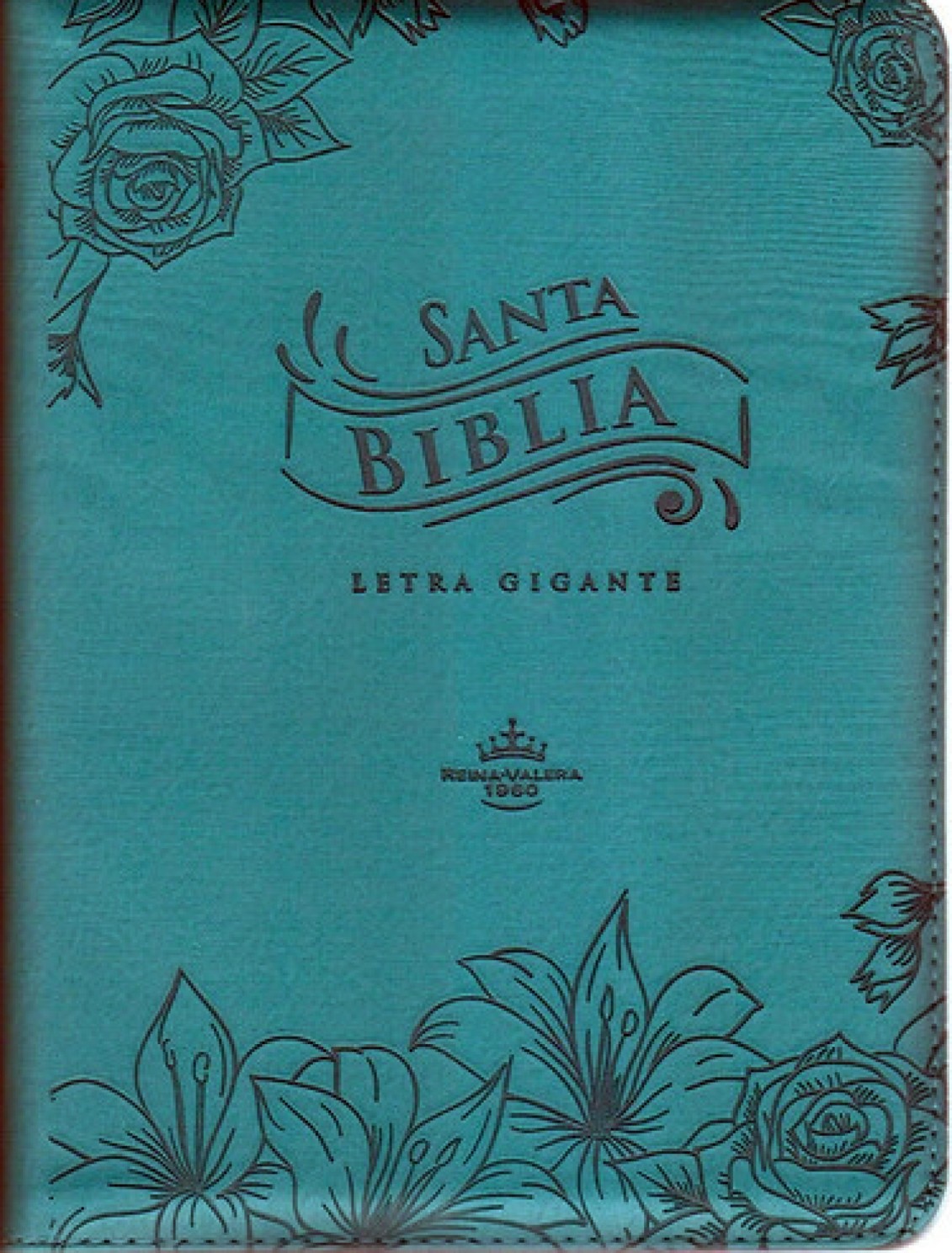 Biblia Reina Valera 1960 Letra Gigante, con Cierre e Indice, Imitación Piel Azul
