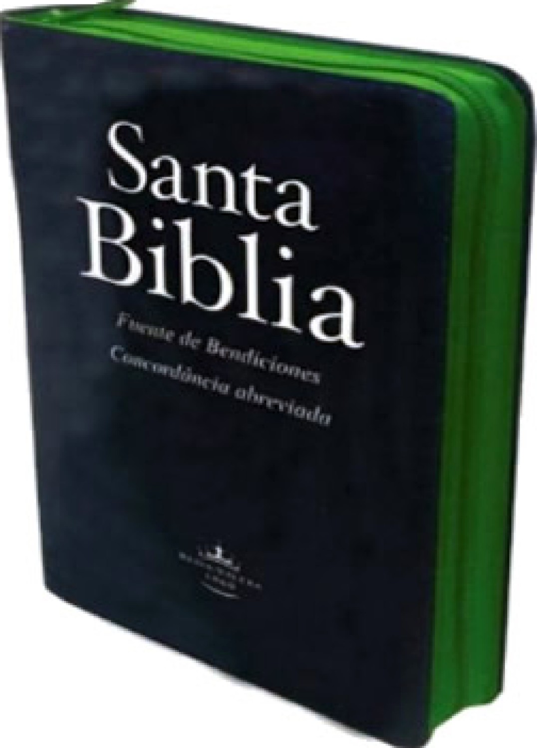 Biblia de Promesas Reina Valera 1960 Tela Jean con Cierre Verde Concordancia e Indice