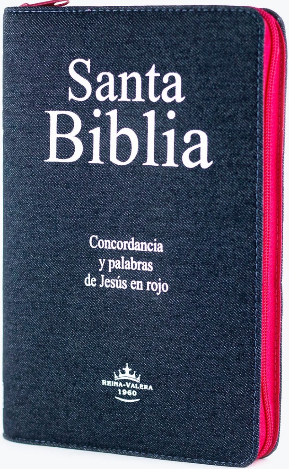 Biblia Jean Rosa con Cierre e Index Reina Valera 1960 Concordancia Palabras de Jesús en Rojo