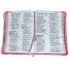 Biblia Letra Supergigante 19 Puntos RVR1960 Imitación Piel Rosa Duo Tone con Cierre e Indice - Imagen 3