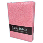 Biblia Letra Supergigante 19 Puntos RVR1960 Imitación Piel Rosa Duo Tone con Cierre e Indice