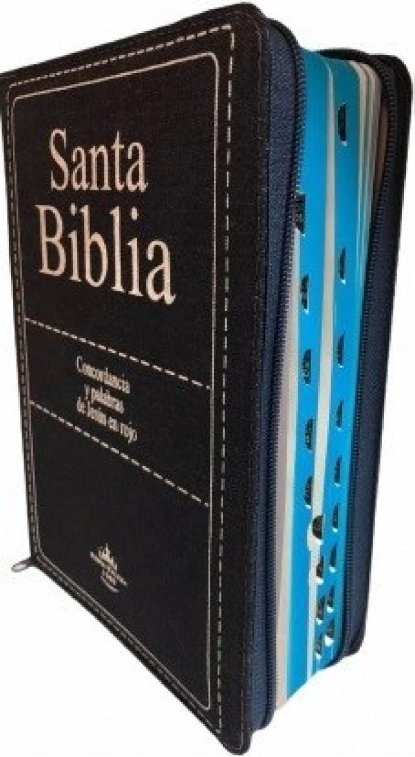 Biblia Reina Valera 1960 Letra Gigante De 14 puntos Con Cierre Tela Jean Indice