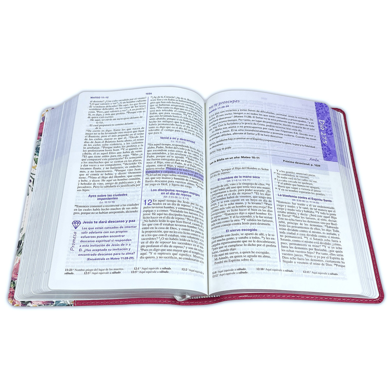 Biblia de una Joven Conforme al Corazón de Dios RVR 1960 Lujo Floral Imitación Piel - Elizabeth George - Imagen 2
