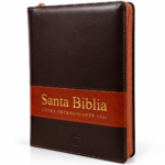 Biblia Letra Supergigante 19 Puntos: RVR1960, Imitación Piel Marrón con Cierre e Indice