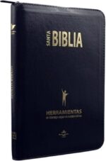 Santa Biblia RVR 1960 Herramientas de Liderazgo Según El Modelo Bíblico Imitación Piel Negro con Cierre e Index