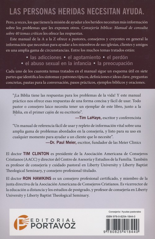 Consejería Bíblica Tomo 1: Manual de consulta 40 Temas Críticos - Tapa Blanda - Tim Clinton - Imagen 10