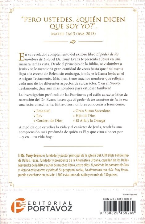 El Poder de los Nombres de Jesús - Tapa Blanda – Tony Evans - Imagen 9