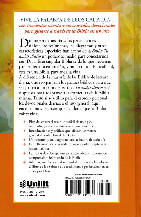 Biblia tu Andar Diario - Reina Valera 1960 - Mujeres - Tapa Dura - Imagen 9