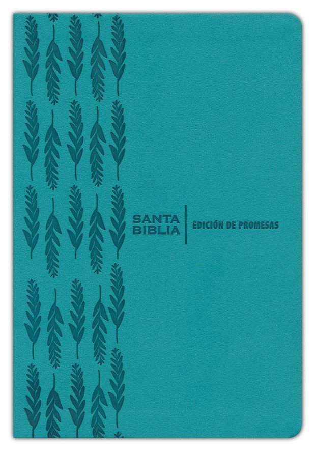 Santa Biblia de Promesas Reina Valera 1960 Letra Gigante Turquesa Indice Tapa Blanda - Imagen 3