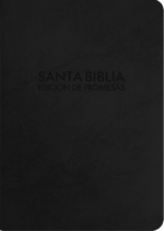 Biblia de Promesas Reina Valera 1960 - Compacta  Imitación Piel Negra Tapa Blanda