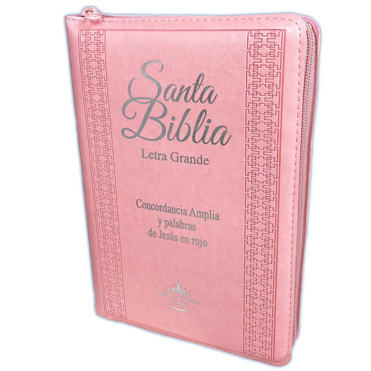 Biblia Rosa Letra Grande 12 Puntos con Index Cierre RV1960