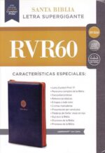 Biblia RVR60 - Letra Super Gigante - Imitación Piel  Azul con Cierre