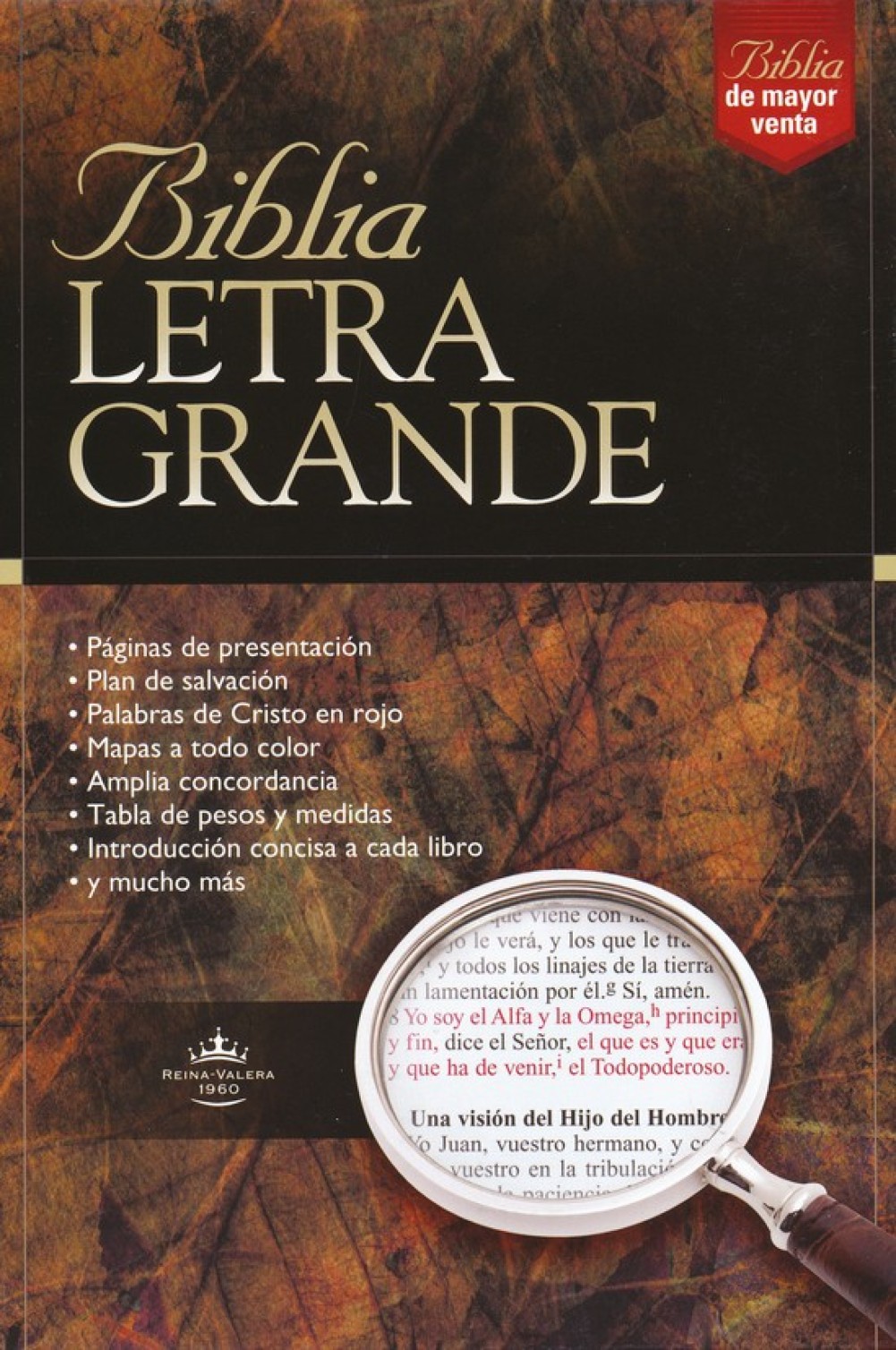 Biblia RVR 1960 Letra Grande, Imitación Piel Negra
