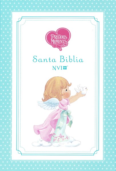NVI Santa Biblia Precious Moments, Angelitos, Ultrafina Compacta Aqua - Imagen 2