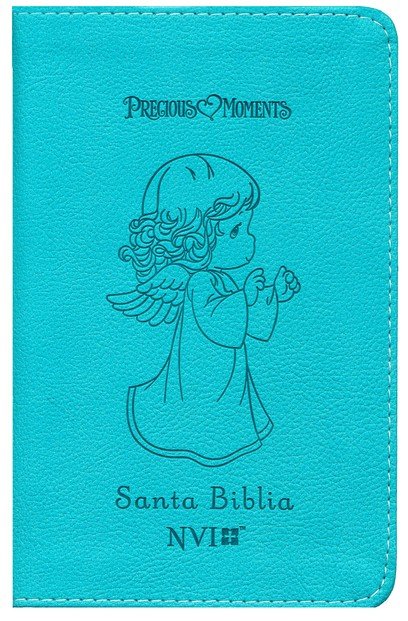 NVI Santa Biblia Precious Moments, Angelitos, Ultrafina Compacta Aqua - Imagen 3