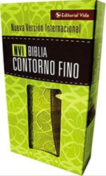 NVI Biblia Biblia Contorno  Fino Duo Tono  Verde - Mar