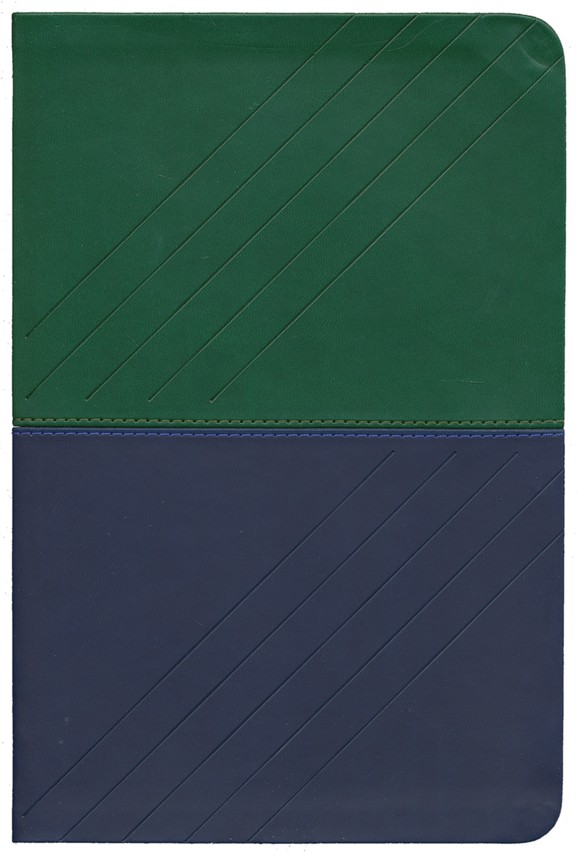 Biblia Bilingue Reina Valera 1960 - NKJV - Imitación Piel - Azul y Verde - Imagen 3