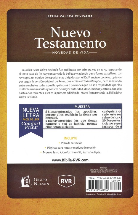 Nuevo Testamento RVR "Novedad de Vida" - Tapa Blanda - Imagen 9