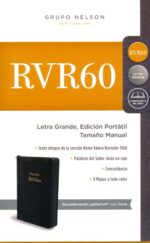 Alternative view of Biblia RVR 1960 Portátil Letra Grande - Tamaño Manual - Imitación Piel - Negra, Cremallera